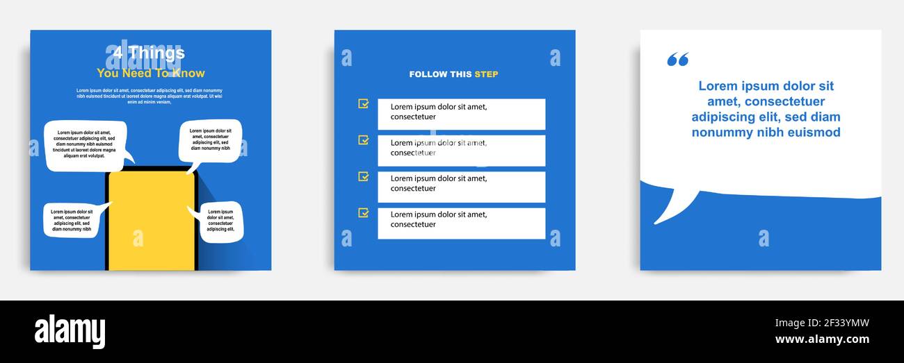 Social media tutorial, tip, trick, quick tips, layout template with ...