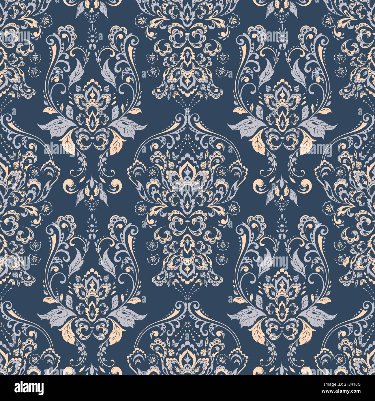 Floral vintage wallpaper. Vector seamless background Stock Vector