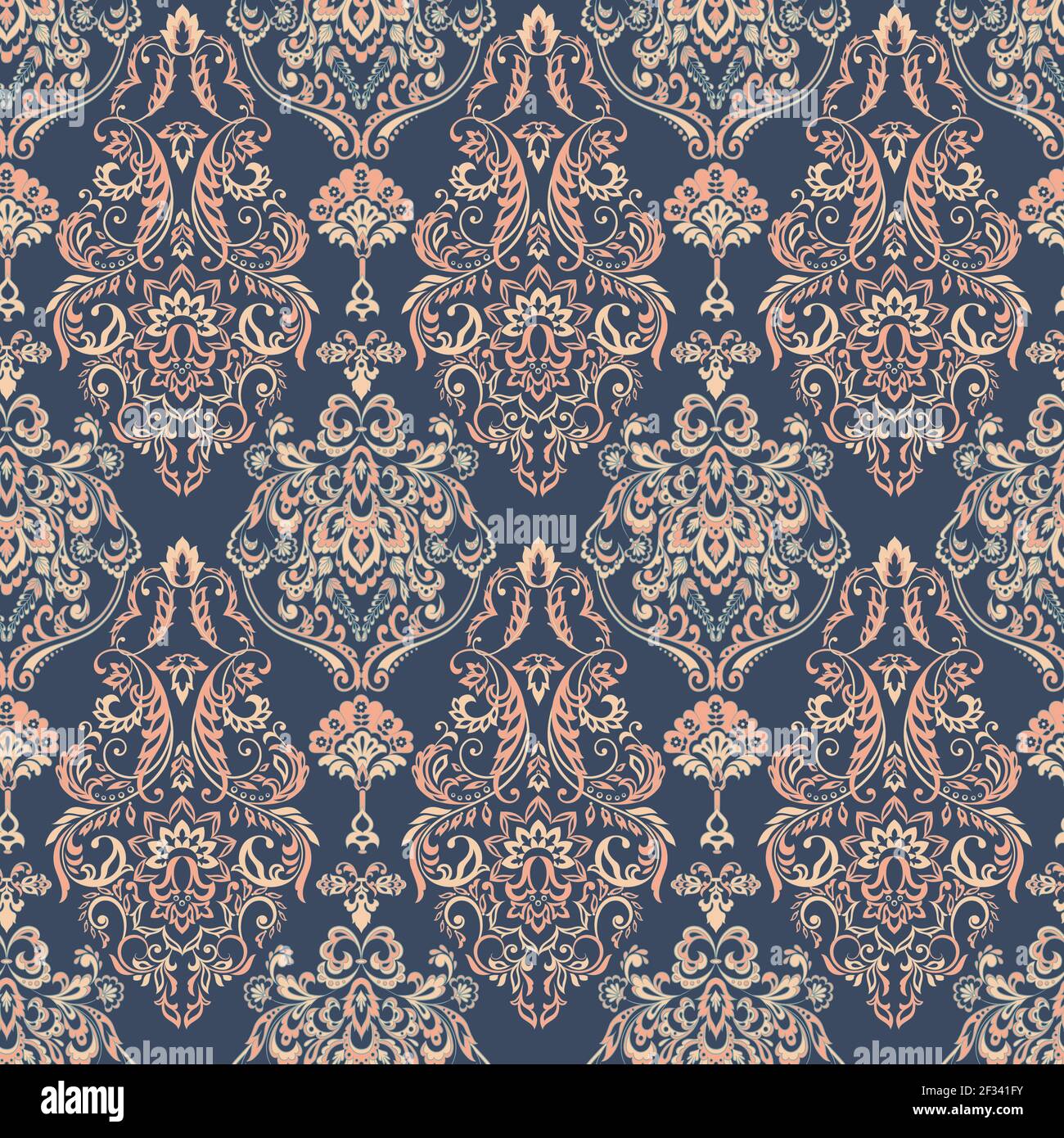 Seamless Floral vintage wallpaper. Vector background Stock Vector Image ...