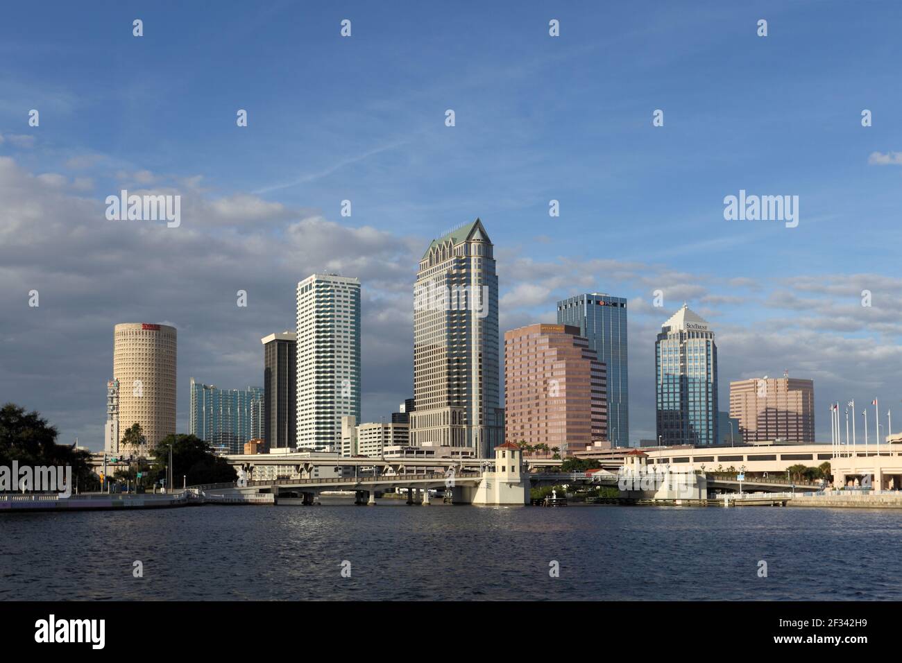 geography / travel, USA, Florida, Tampa, skyline, Tampa, Additional-Rights-Clearance-Info-Not-Available Stock Photo