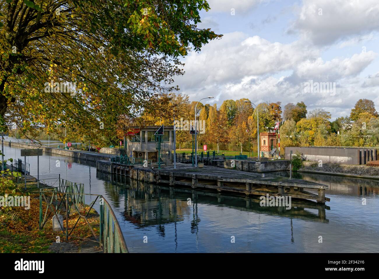 La Seine à Bougival Stock Photo