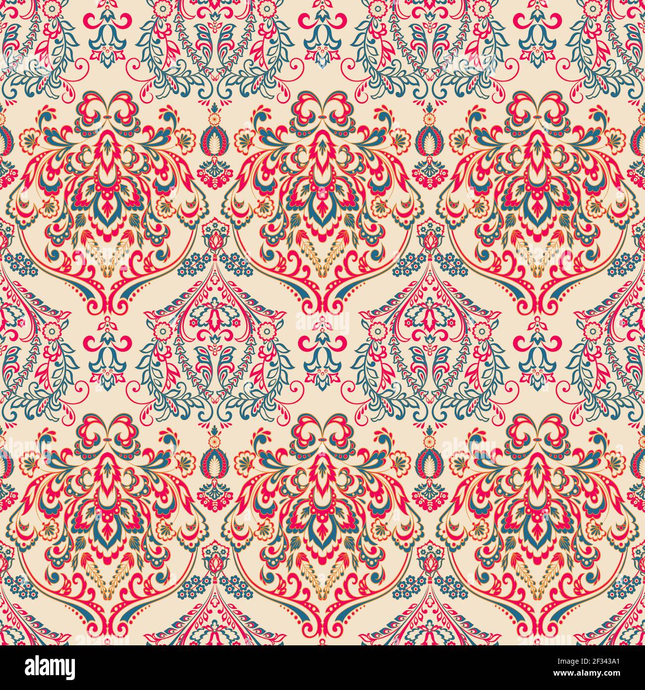Vector Baroque floral pattern. classic floral ornament. vintage texture
