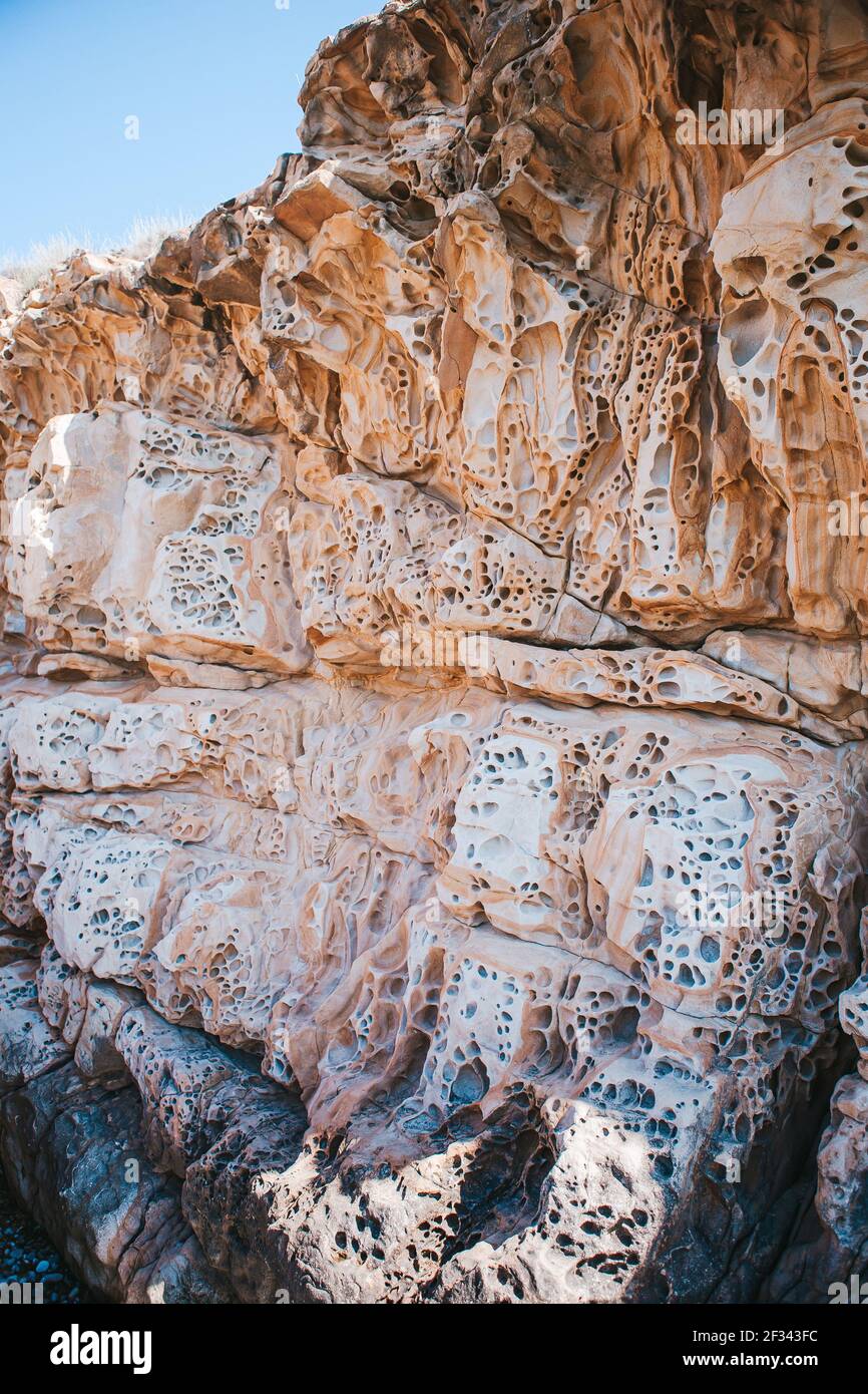 Cheese rocks from quartzite sandstone on Black Sea Stock Photo - Alamy