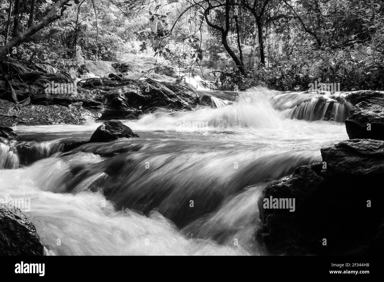 Mini waterfalls in kerala india Stock Photo