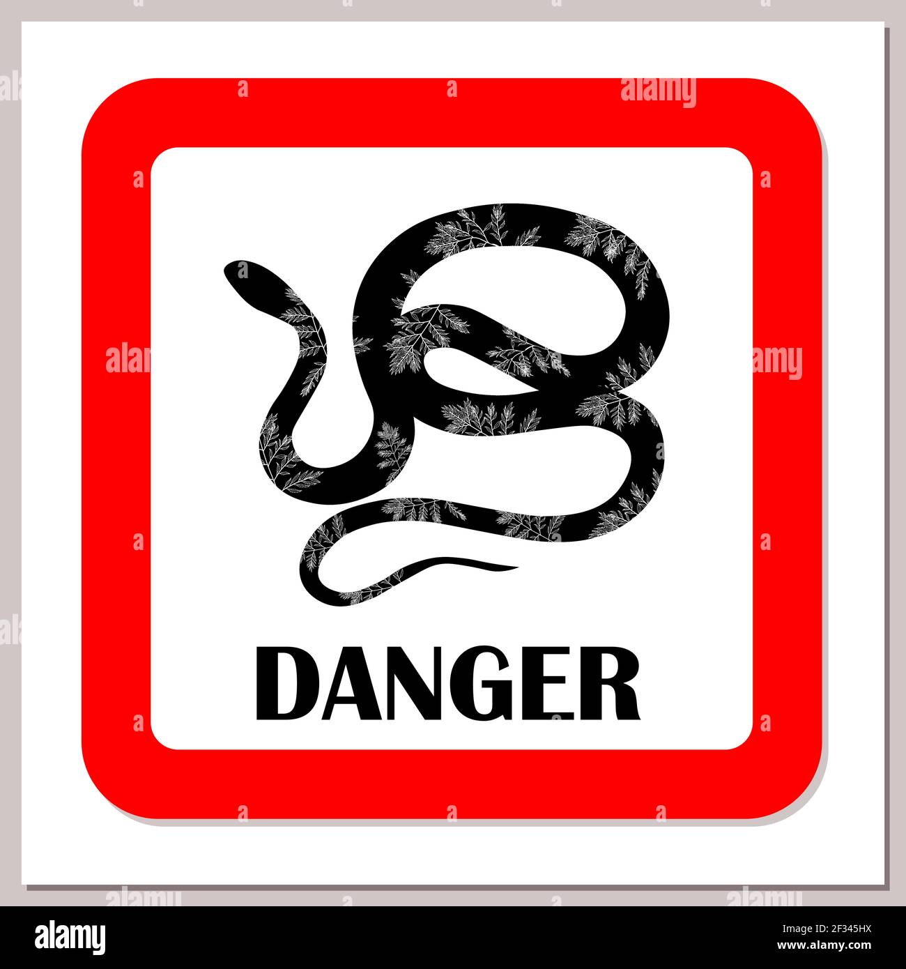 Danger. Snake. Warning sign. Beware of the snake. Vector illustration Stock Vector Image & Art
