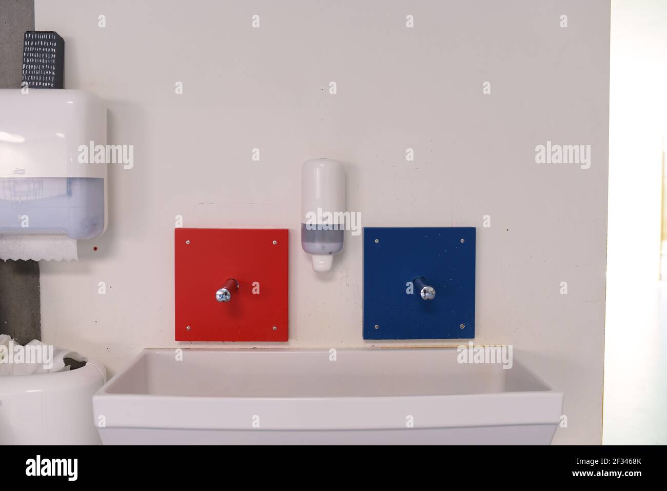 A small school bathroom sink for children Stock Photo Alamy