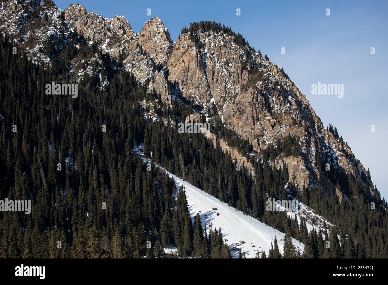 Winter near the Altyn Arashan Hot Springs in Kyrgyzstan's Issyk-Kol