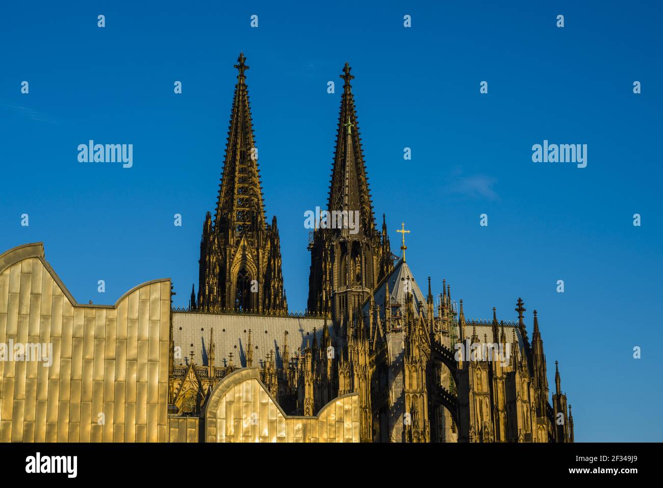 geography / travel, Germany, North Rhine-Westphalia, Cologne Cathedral, Museum Ludwig, Cologn, Freedom-Of-Panorama Stock Photo