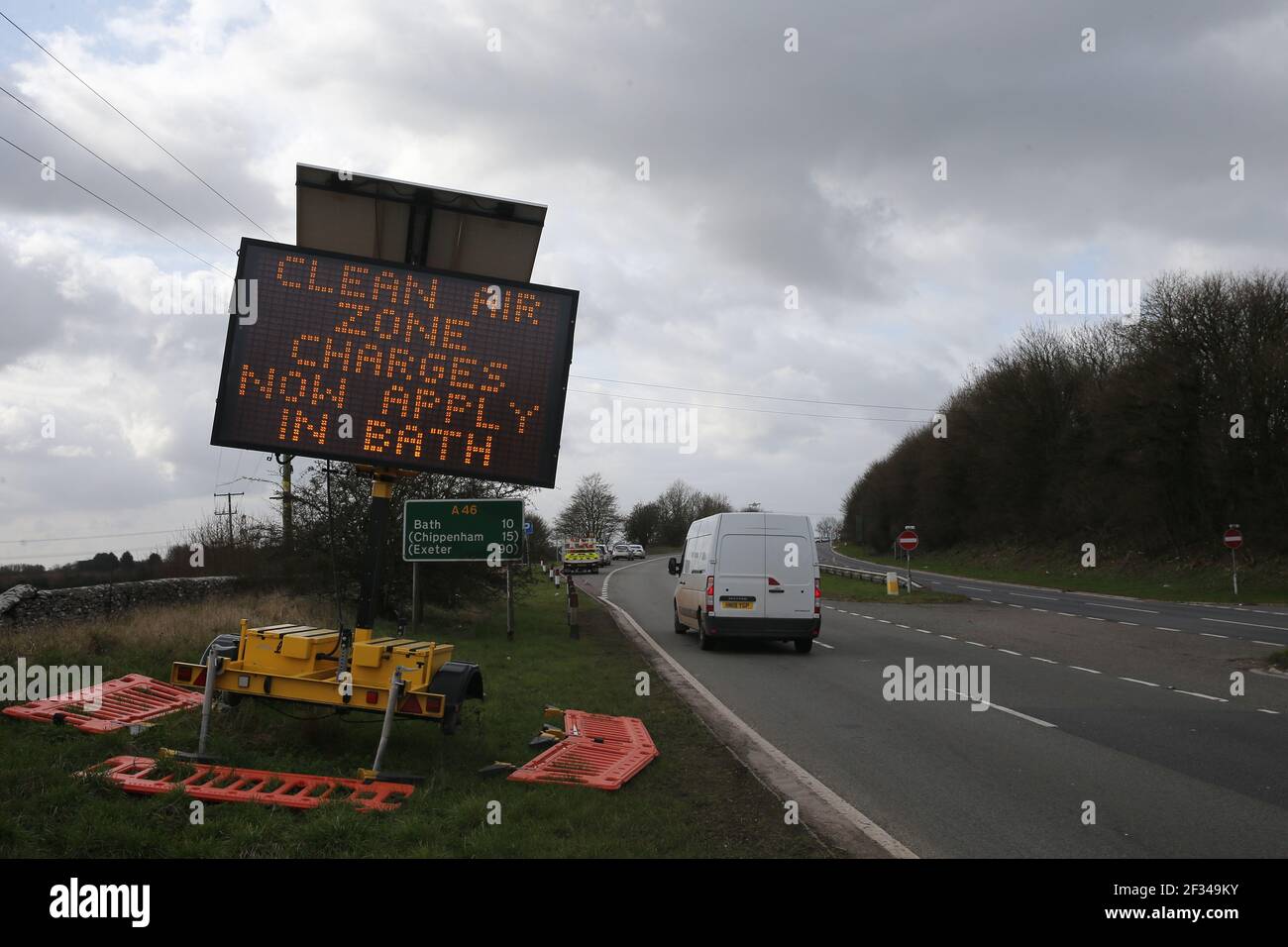 Bath, UK, 15th March, 2021. UK’s first charging clean air zone (CAZ
