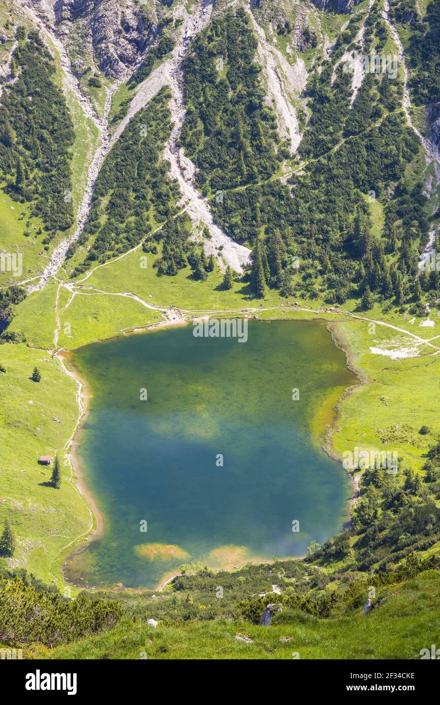 geography / travel, Germany, Bavaria, downstairs Gaisalpsee (lake), Allgaeu Alps, Allgae, Freedom-Of-Panorama Stock Photo