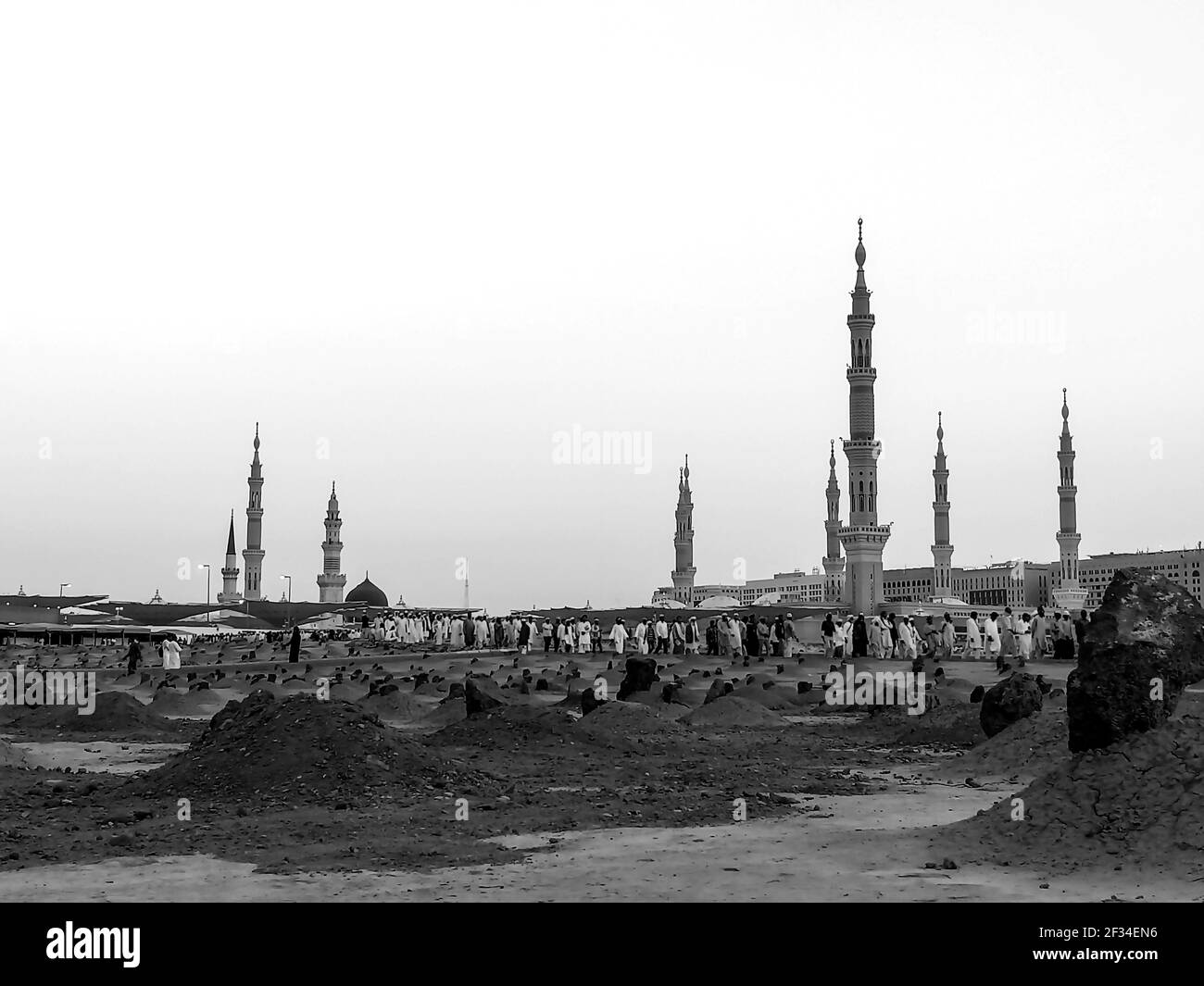mosque of the prophet muhammad in madina, Saudi arabia Stock Photo