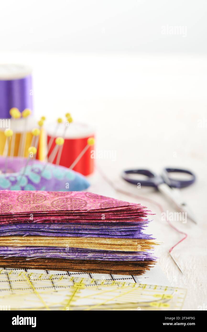 Sewing pattern pieces and ruler hi-res stock photography and images - Alamy