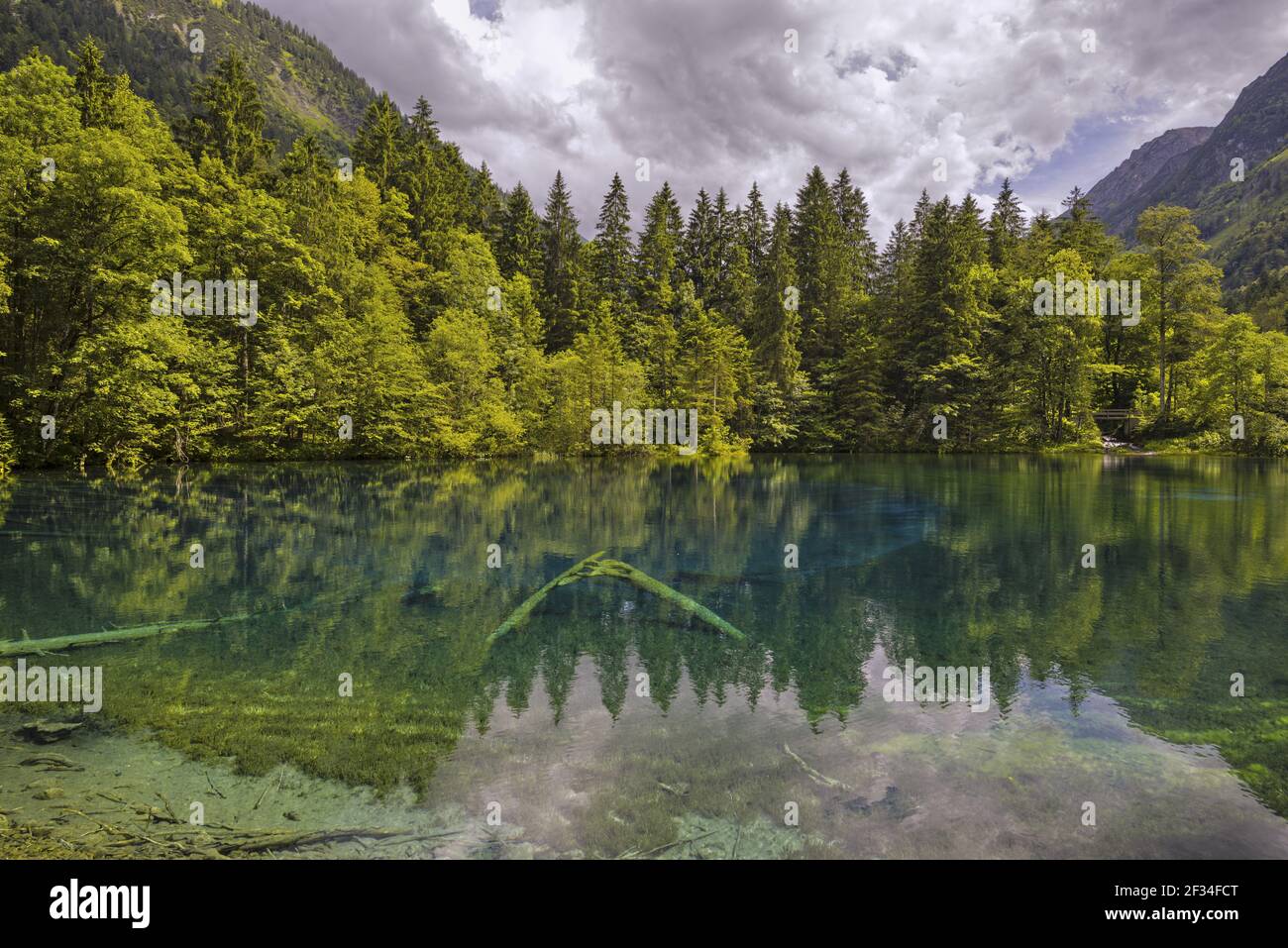 geography / travel, Germany, Bavaria, Christlessee (Lake Christles), a tarn in the Trettach Valley, at Oberstdorf, Upper Allgaeu, Freedom-Of-Panorama Stock Photo