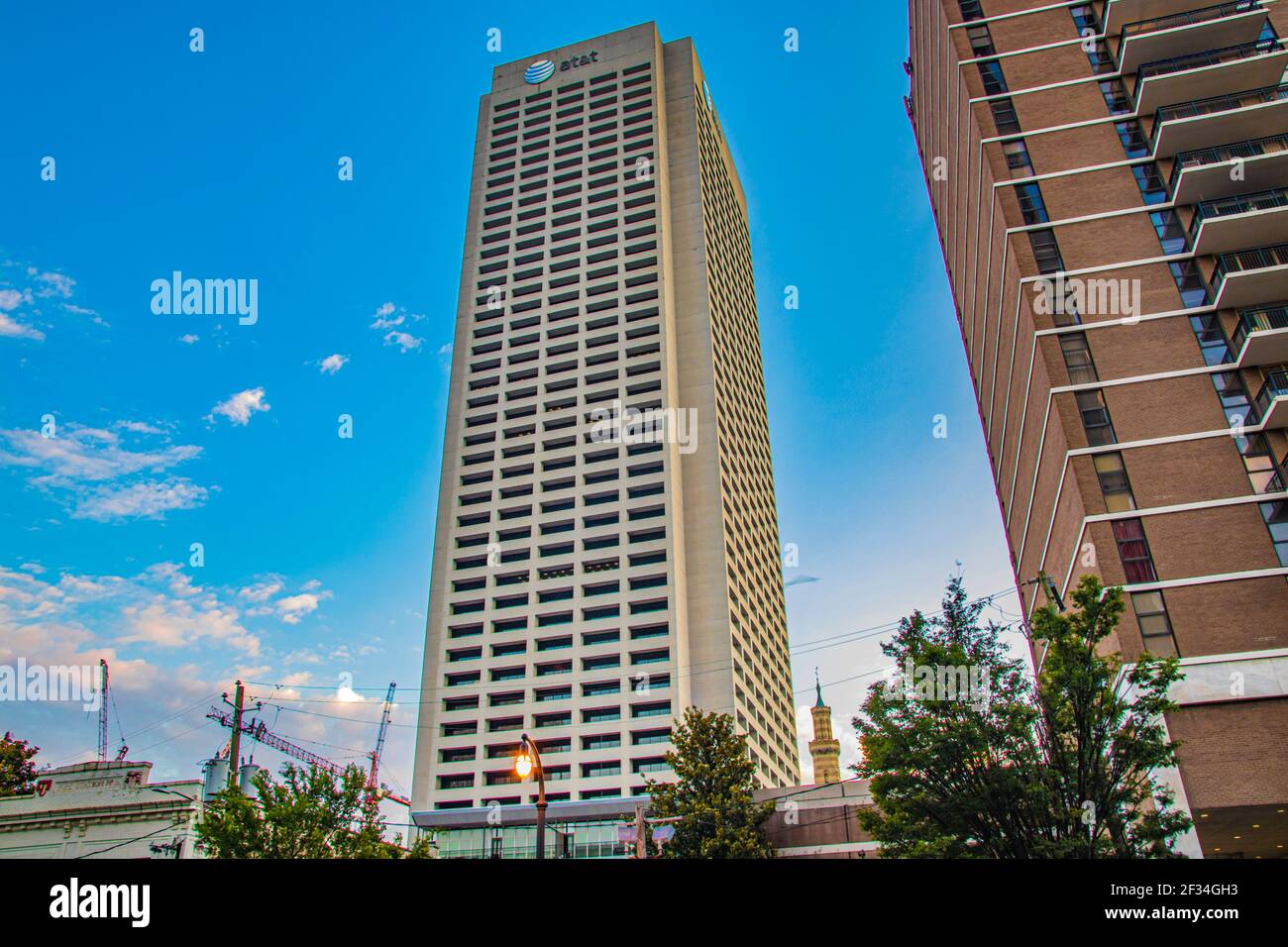 Atlanta, Ga USA - 06 14 20: Downtown Atlanta morning covid-19 ATT ...