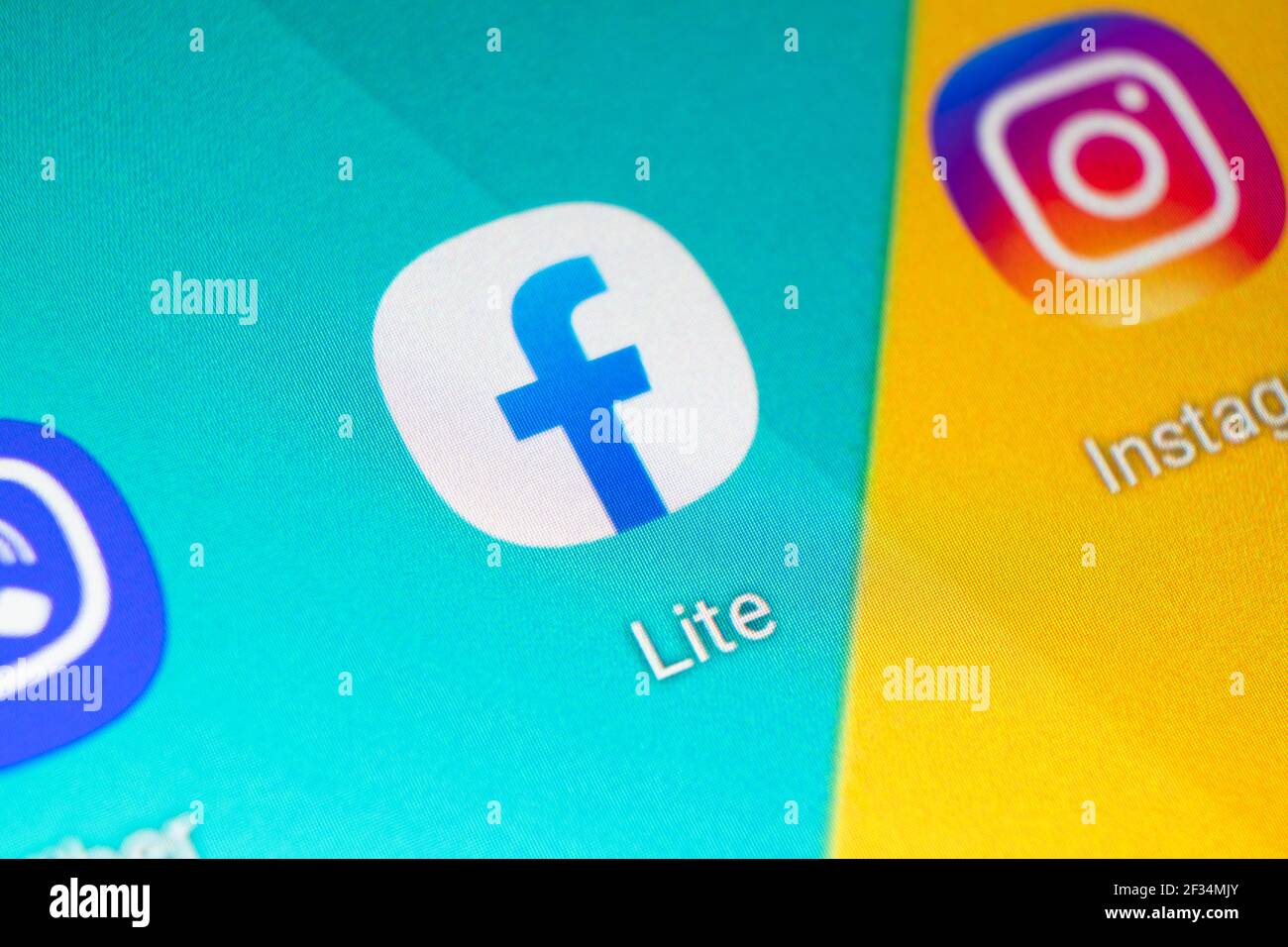 Sankt-Petersburg, Russia, March 7, 2021: Facebook Lite mobile app icon on  the display screen of tablet computer. Facebook Lite application logo  closeu Stock Photo - Alamy