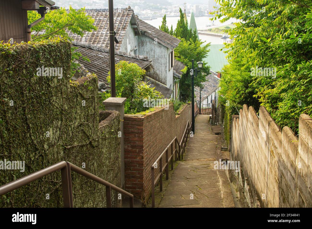 Kinenzaka (Hill), Nagasaki Prefecture, Japan Stock Photo