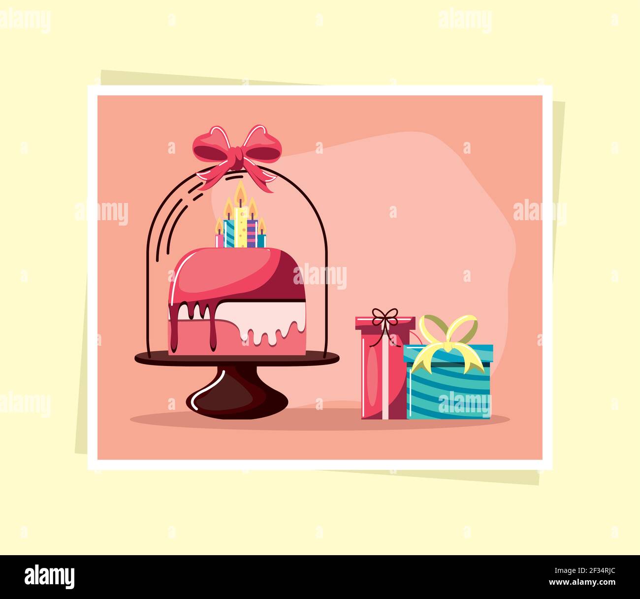 birthday sweet cake gift boxes Stock Vector Image & Art - Alamy
