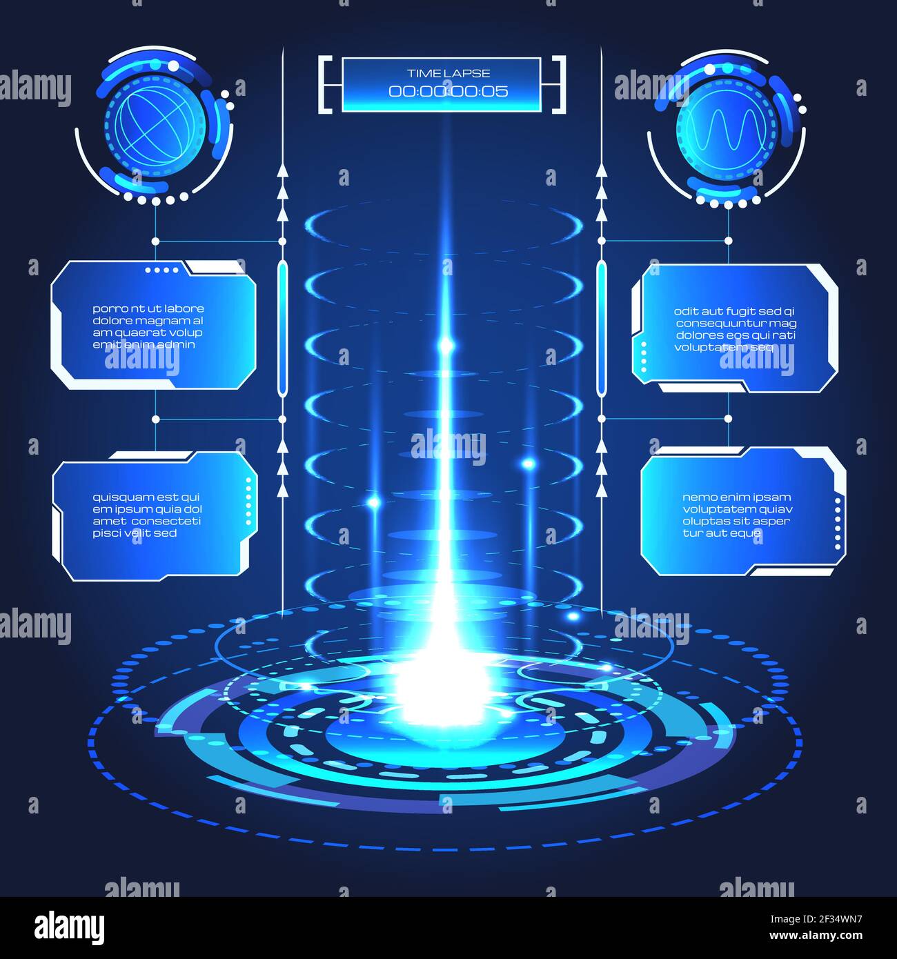 Vr creative lab stage Stock Vector