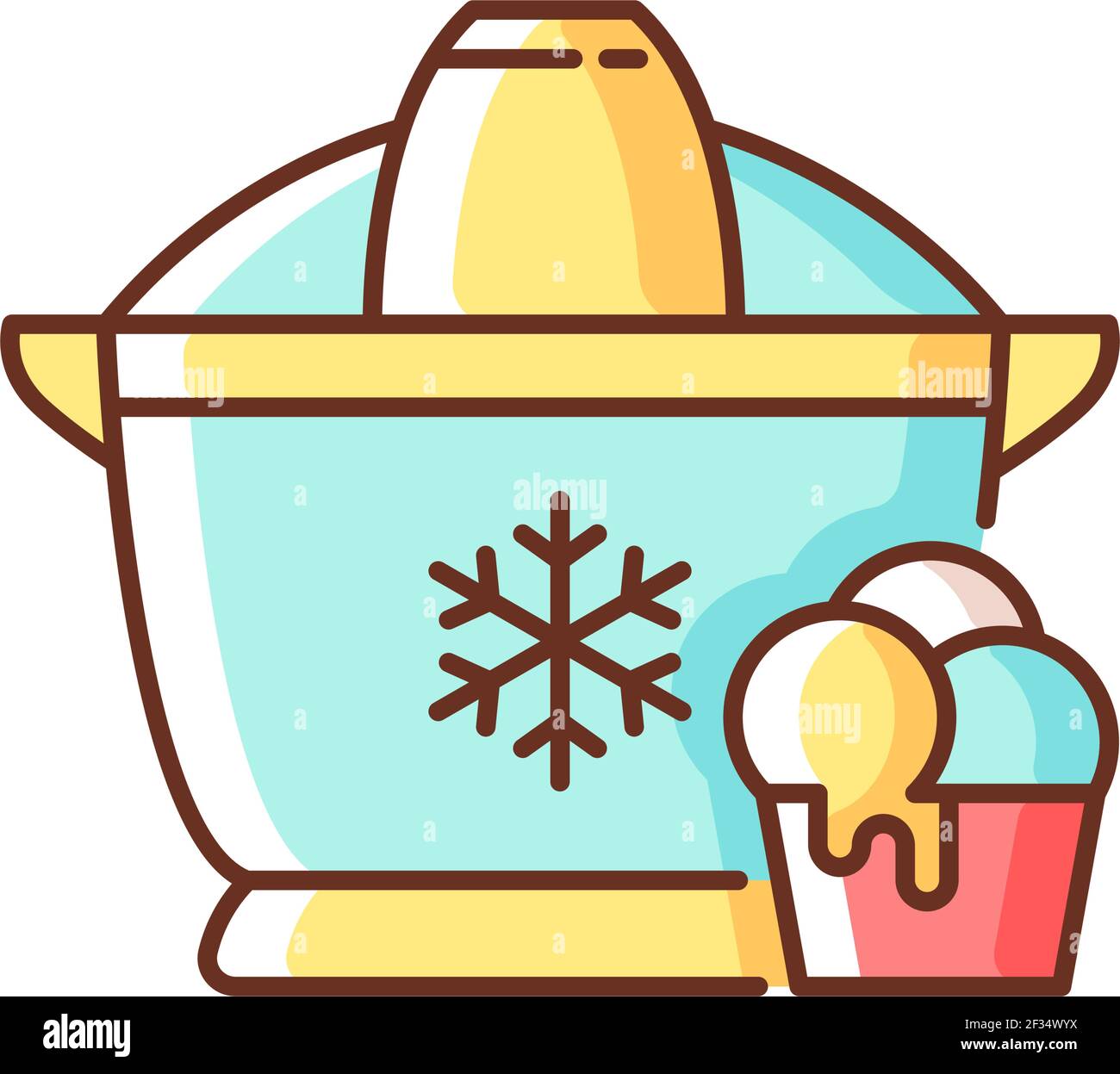 Ice cream maker RGB color icon Stock Vector Image & Art Alamy