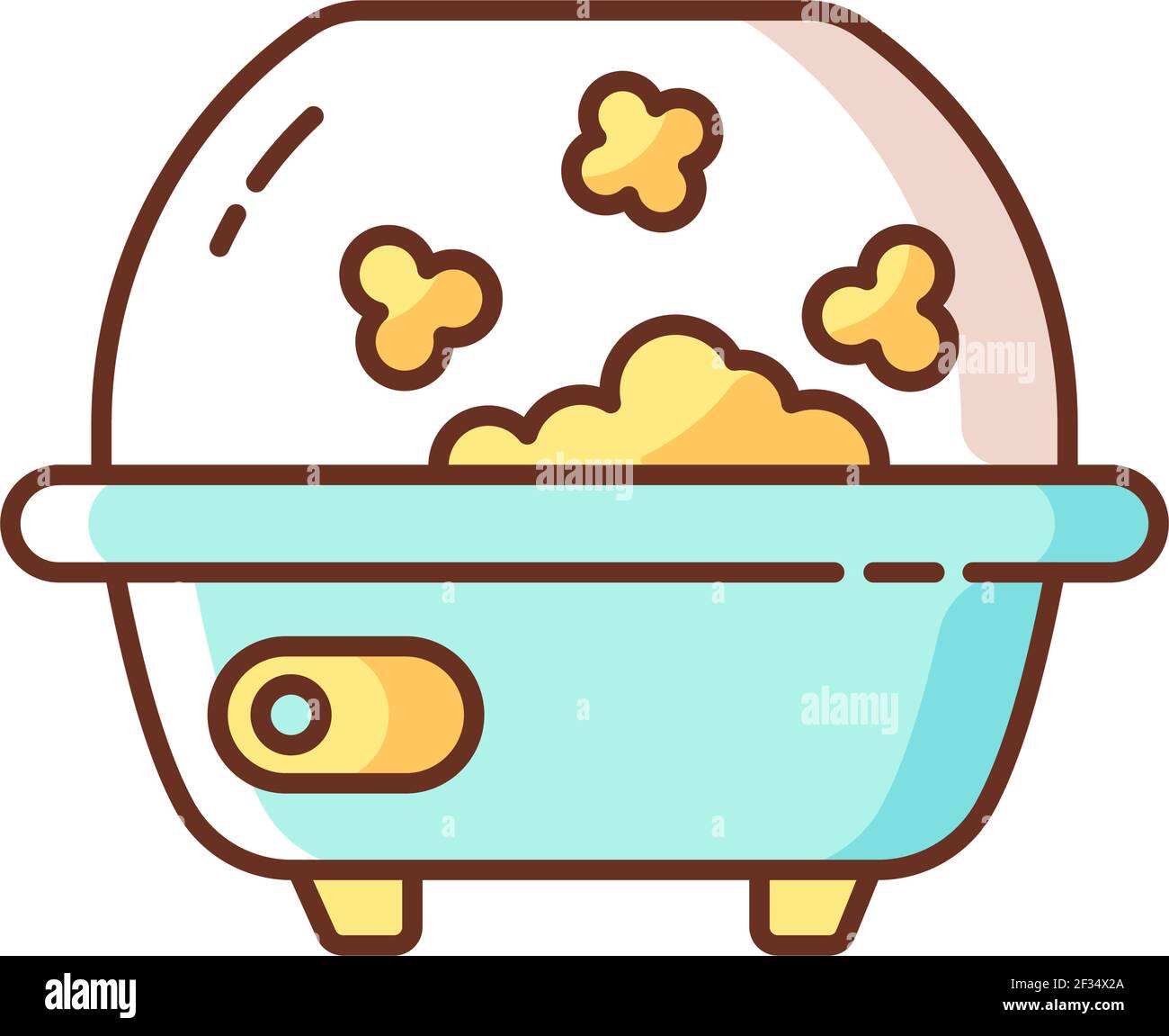 Popcorn maker RGB color icon Stock Vector