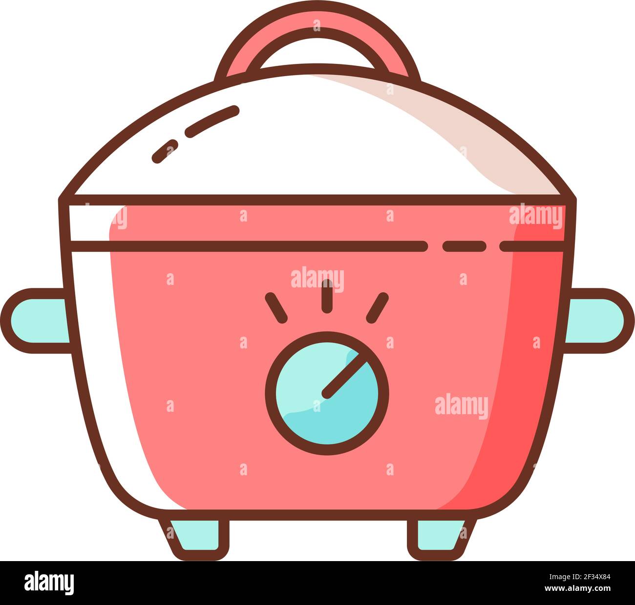 Slow Cooker Rgb Color Icon Stock Illustration - Download Image Now - Crock  Pot, Cartoon, Icon Symbol - iStock