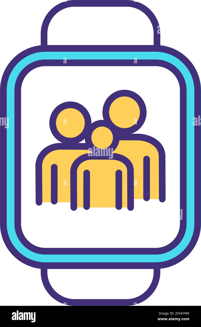 Staying connect with family RGB color icon Stock Vector Image & Art - Alamy