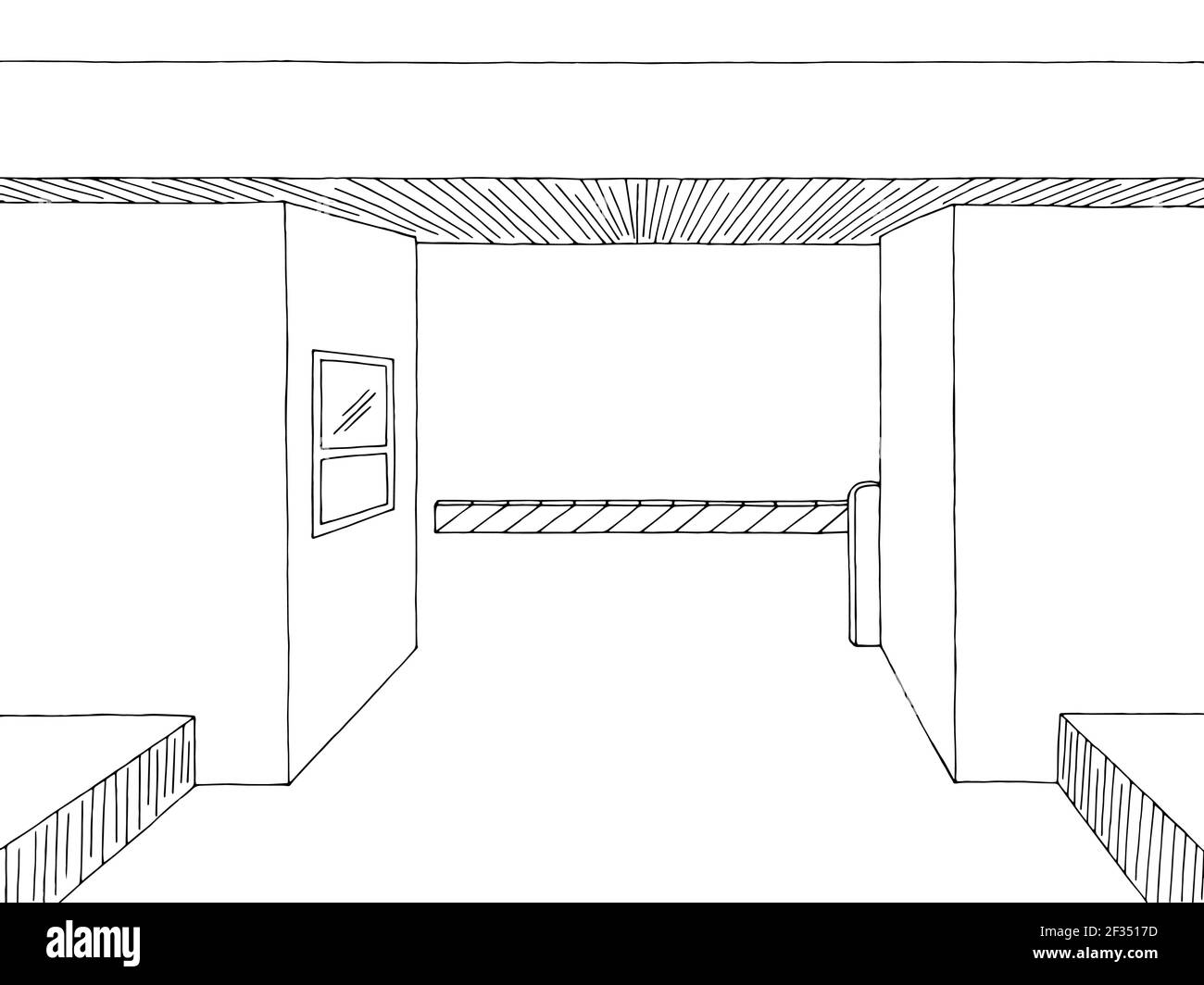 Border check point graphic black white sketch illustration vector Stock Vector