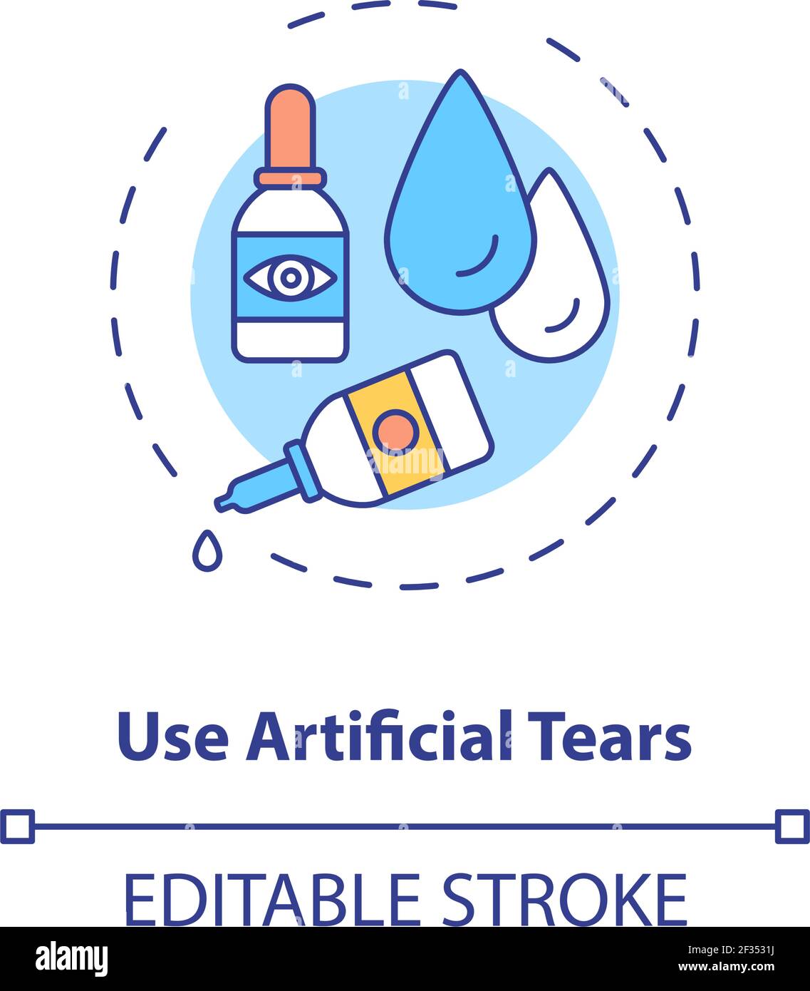 Use artificial tears concept icon Stock Vector Image & Art - Alamy