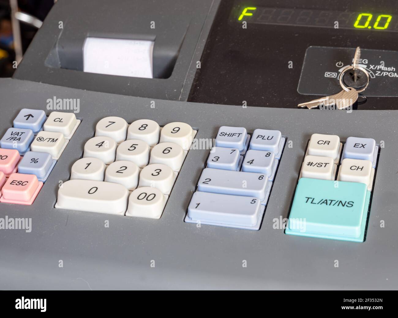 Cash register in a shop Stock Photo Alamy