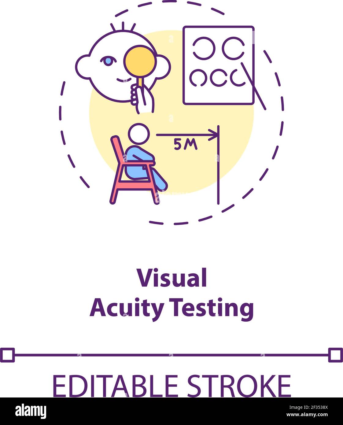 Visual acuity testing concept icon Stock Vector Image & Art - Alamy