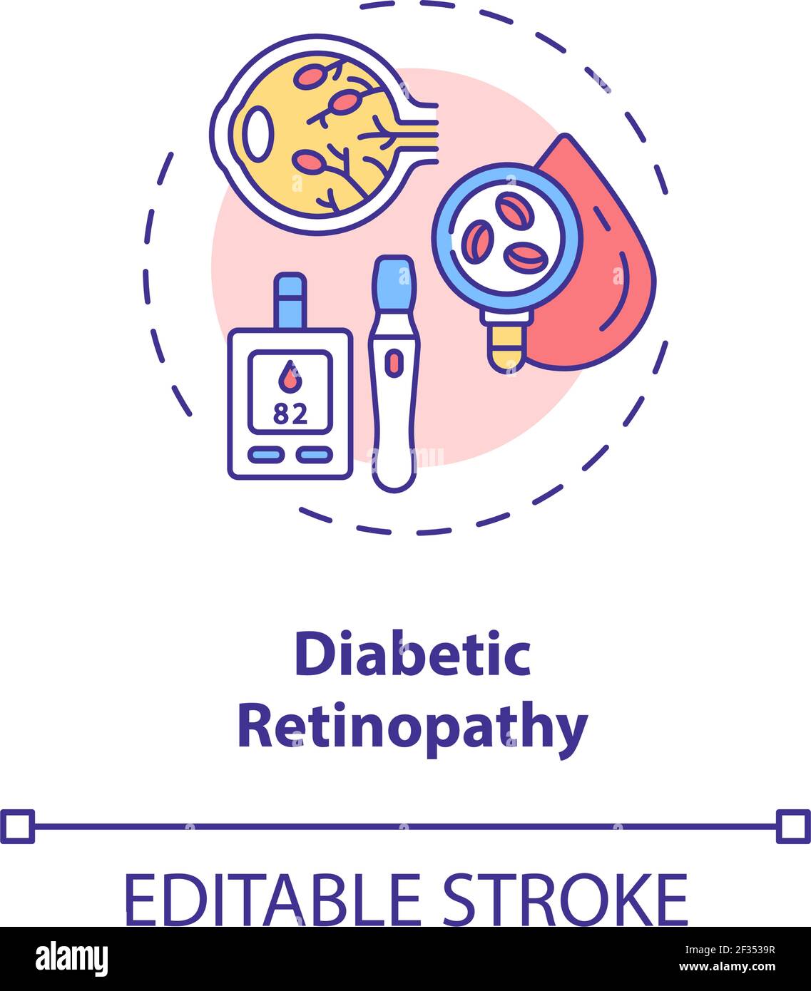 Diabetic retinopathy concept icon Stock Vector Image & Art - Alamy