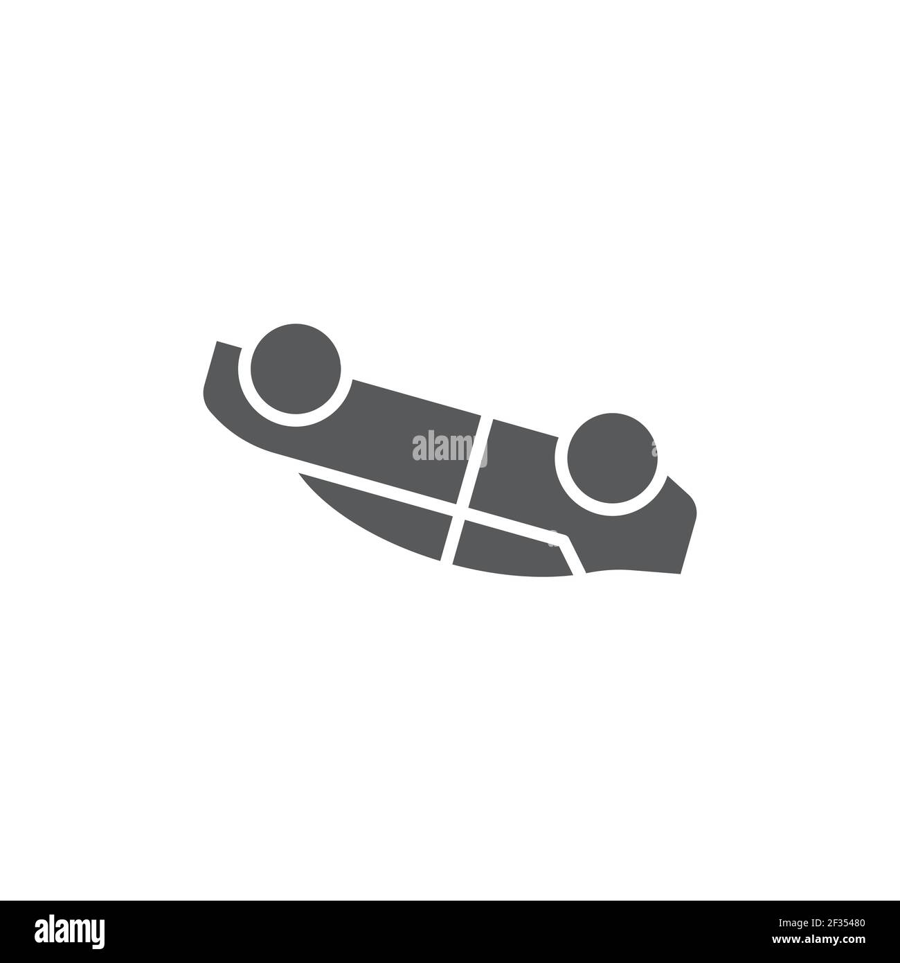 overturned car vector icon filled flat sign for mobile concept and web design car accident glyph Stock Vector