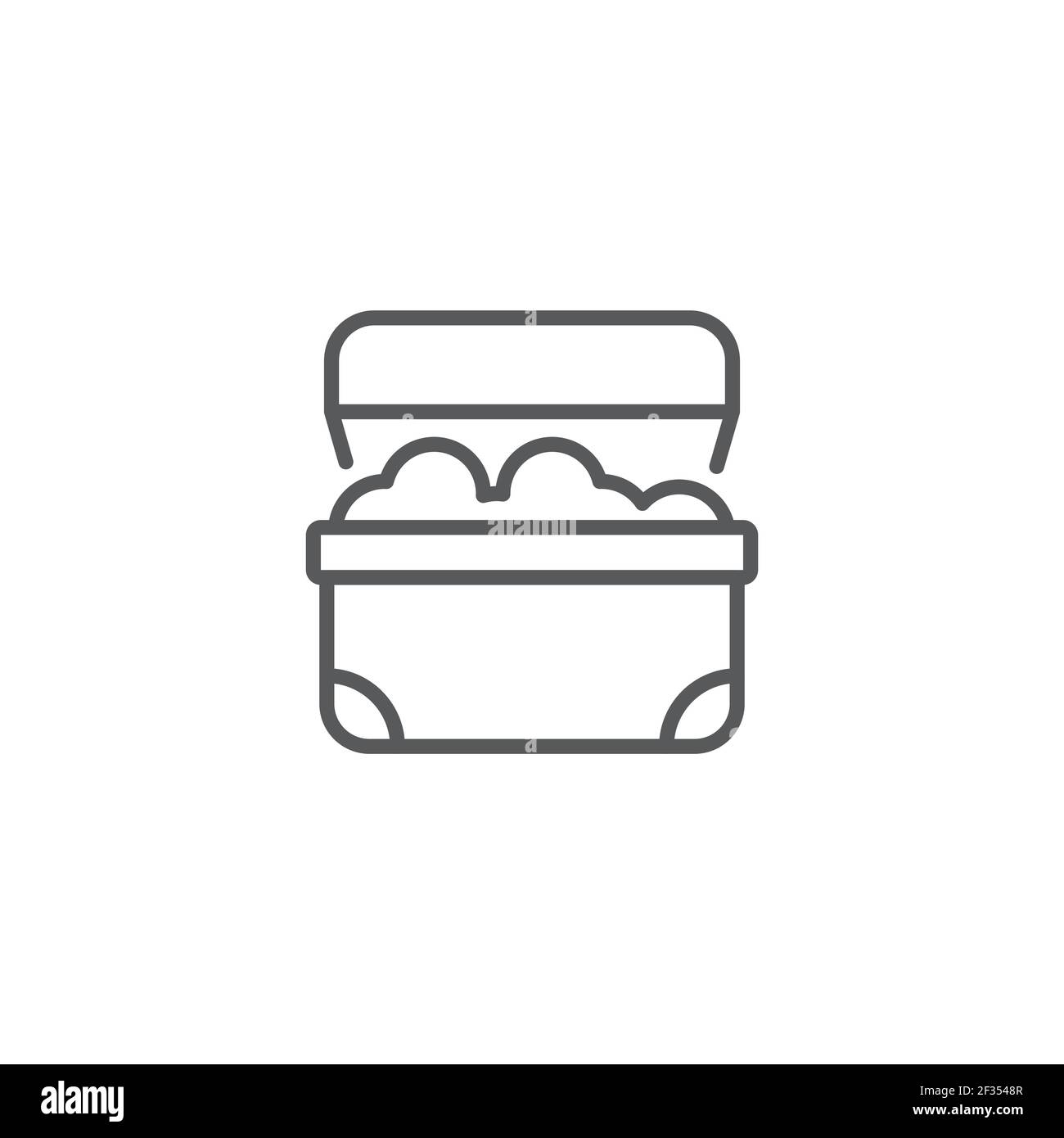 opened treasure chest outline icon linear style sign for mobile concept ...