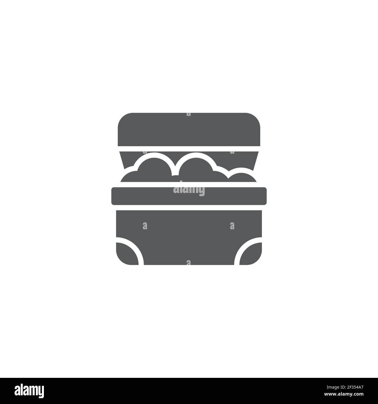 opened treasure chest outline icon linear style sign for mobile concept ...