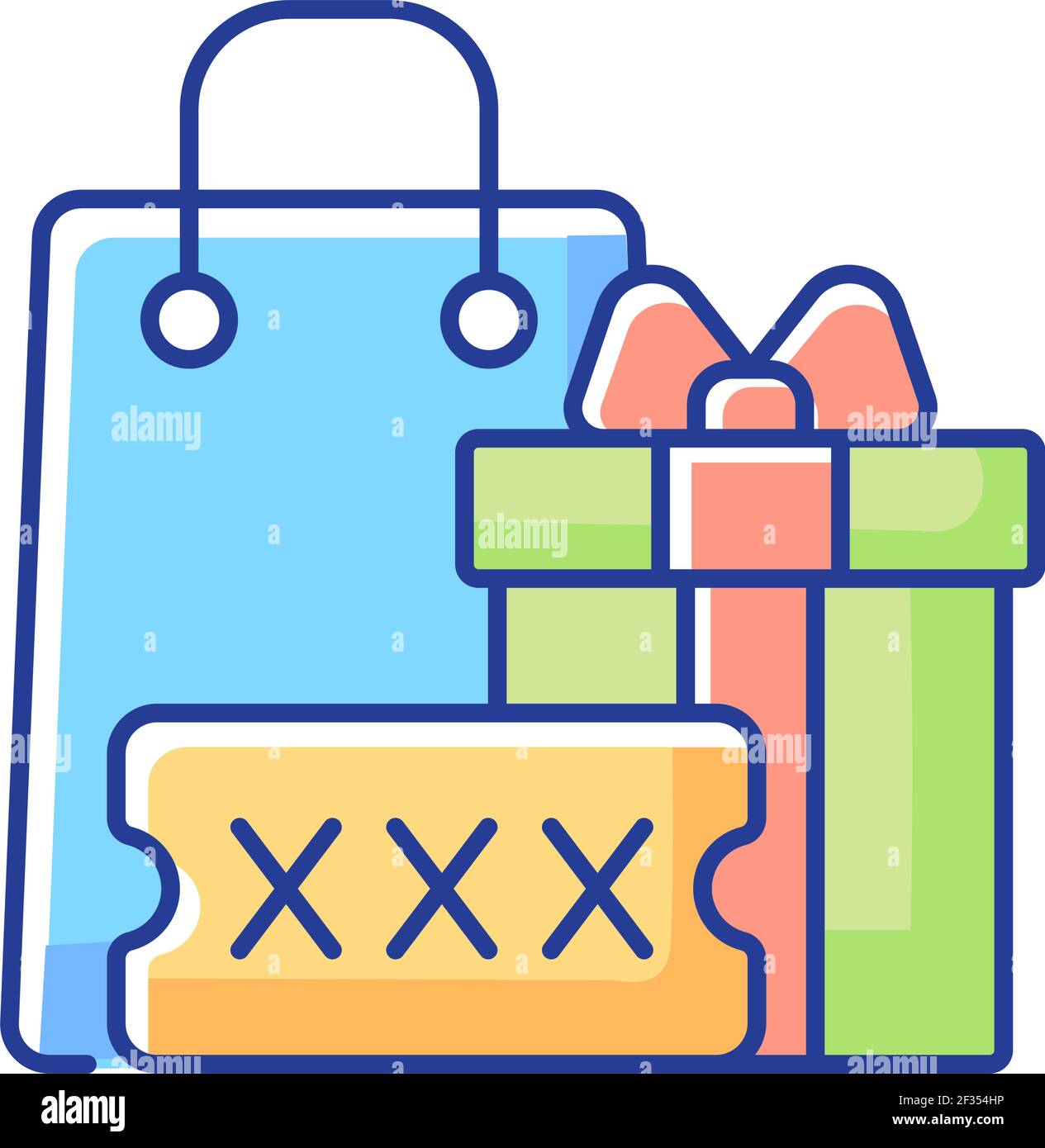 Promo Code For Purchase Bonus RGB Color Icon Stock Vector Image Art