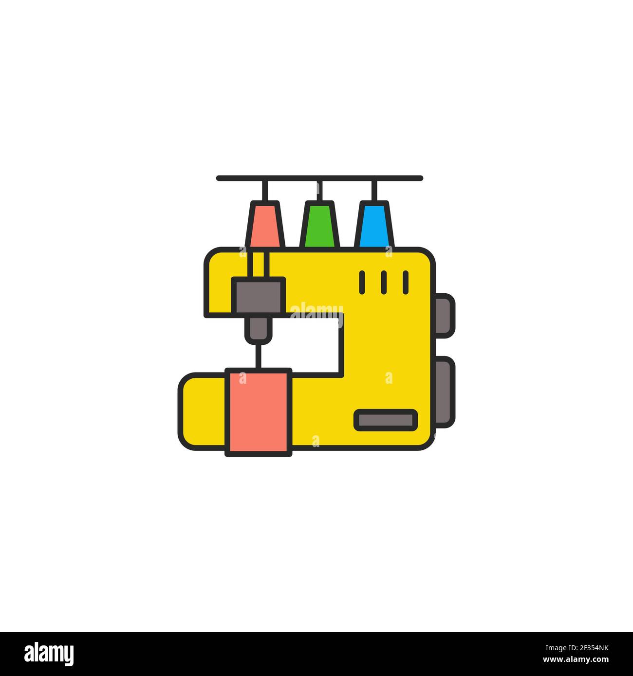 sewing machine line icon outline vector sign linear style pictogram ...