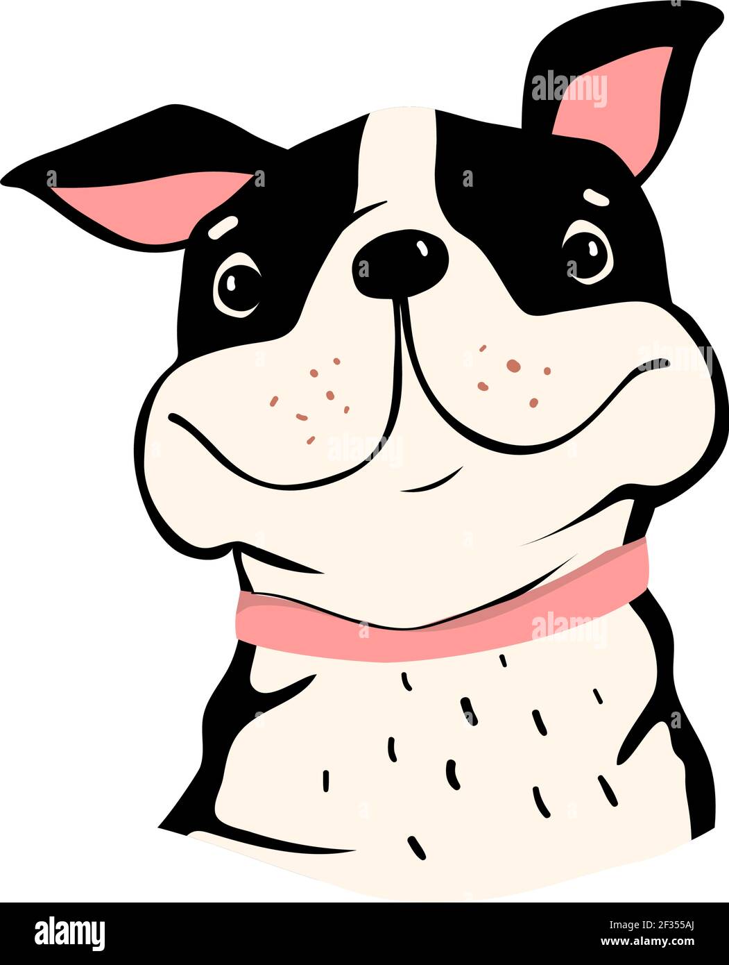 Dog Puppy Icon Smiling Cartoon Stock Vector