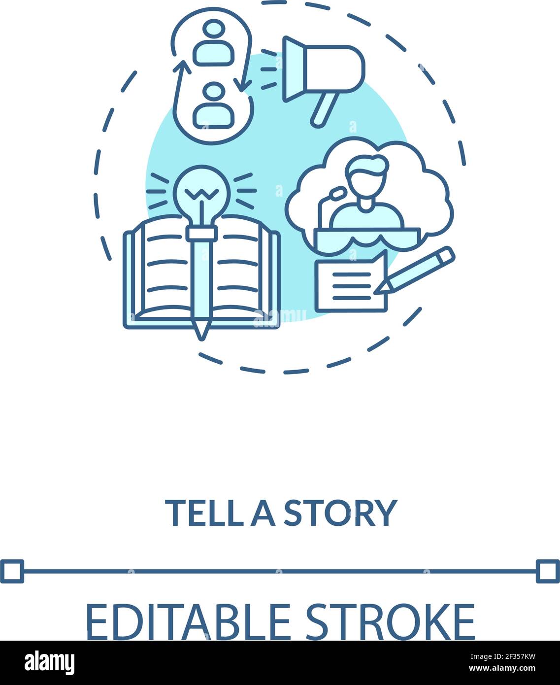 Tell story concept icon Stock Vector Image & Art - Alamy