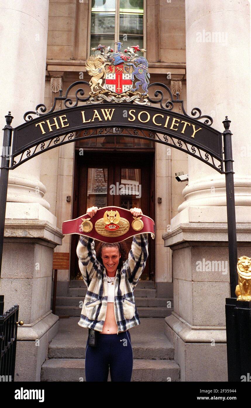 Jane Couch Female Boxer April 98Who is taking the british boxing board of control to court because thay refused her a professional boxing licence Stock Photo