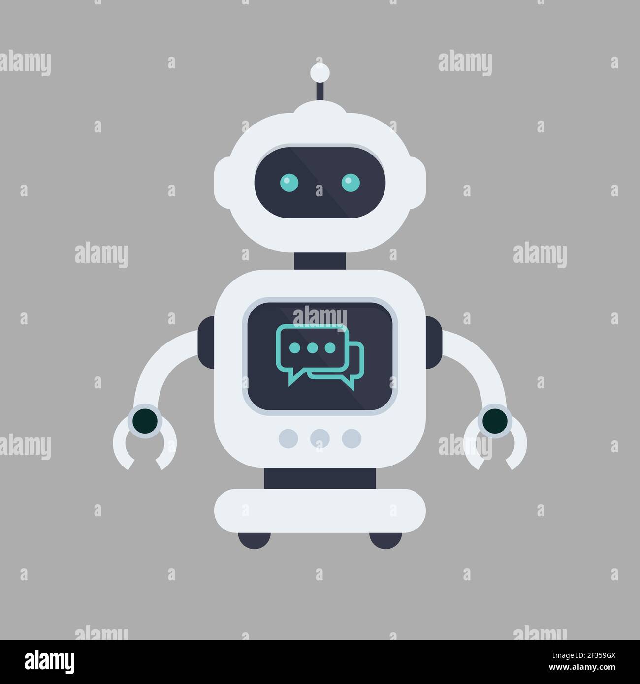 Chatbot in vector illustration. Future machine robot. Flat style design  Stock Vector Image & Art - Alamy