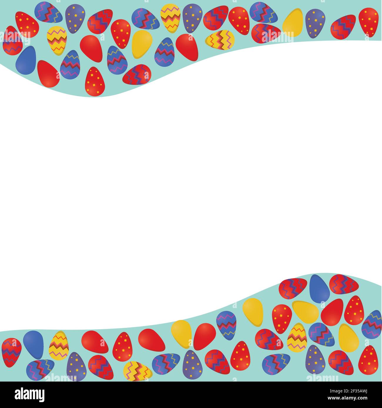 Easter colorful eggs design illustration for covers, add text, scalable vector Stock Vector