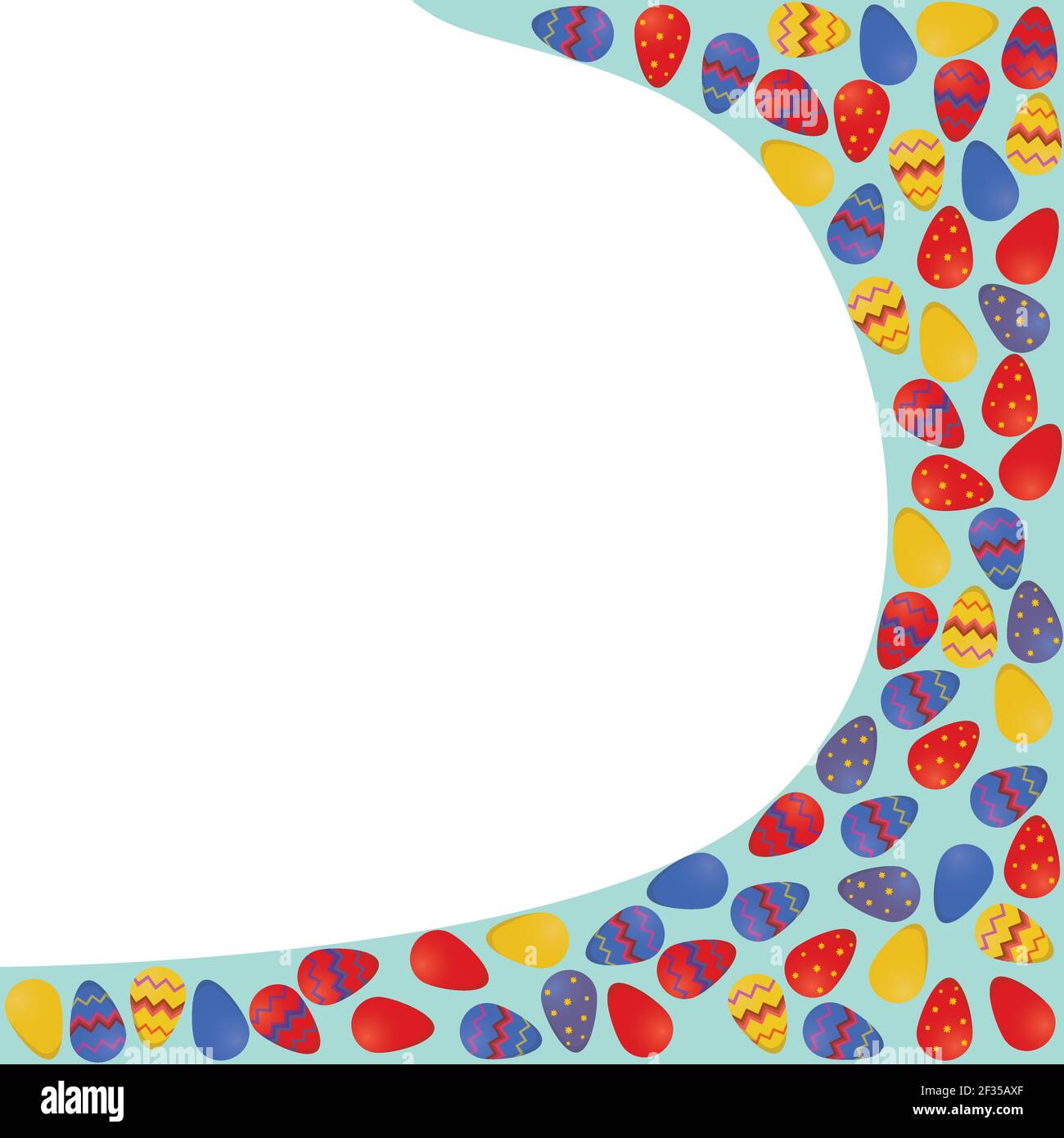 Easter colorful eggs design illustration for covers, add text, scalable vector Stock Vector