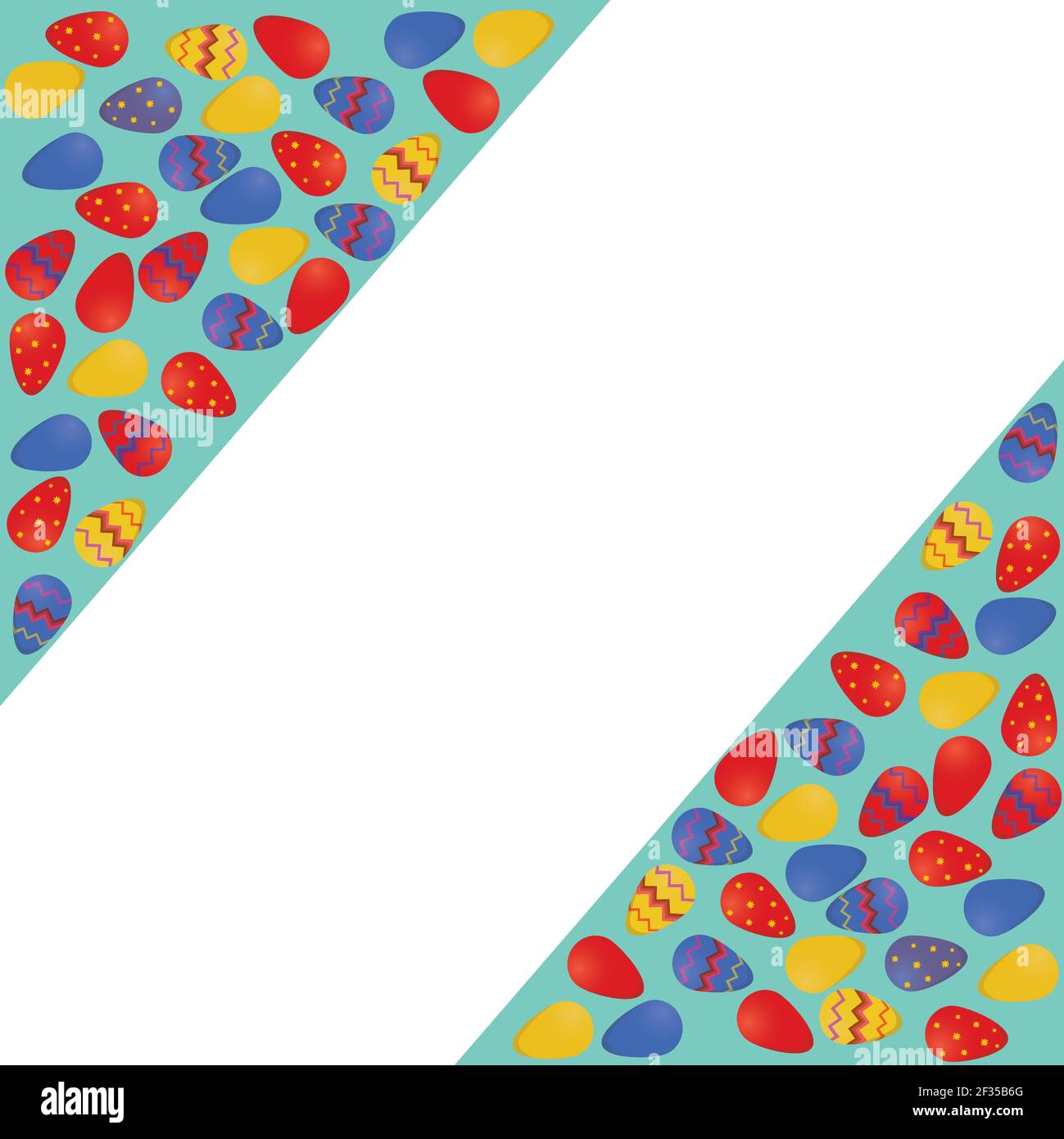 Easter colorful eggs design illustration for covers, add text, scalable vector Stock Vector