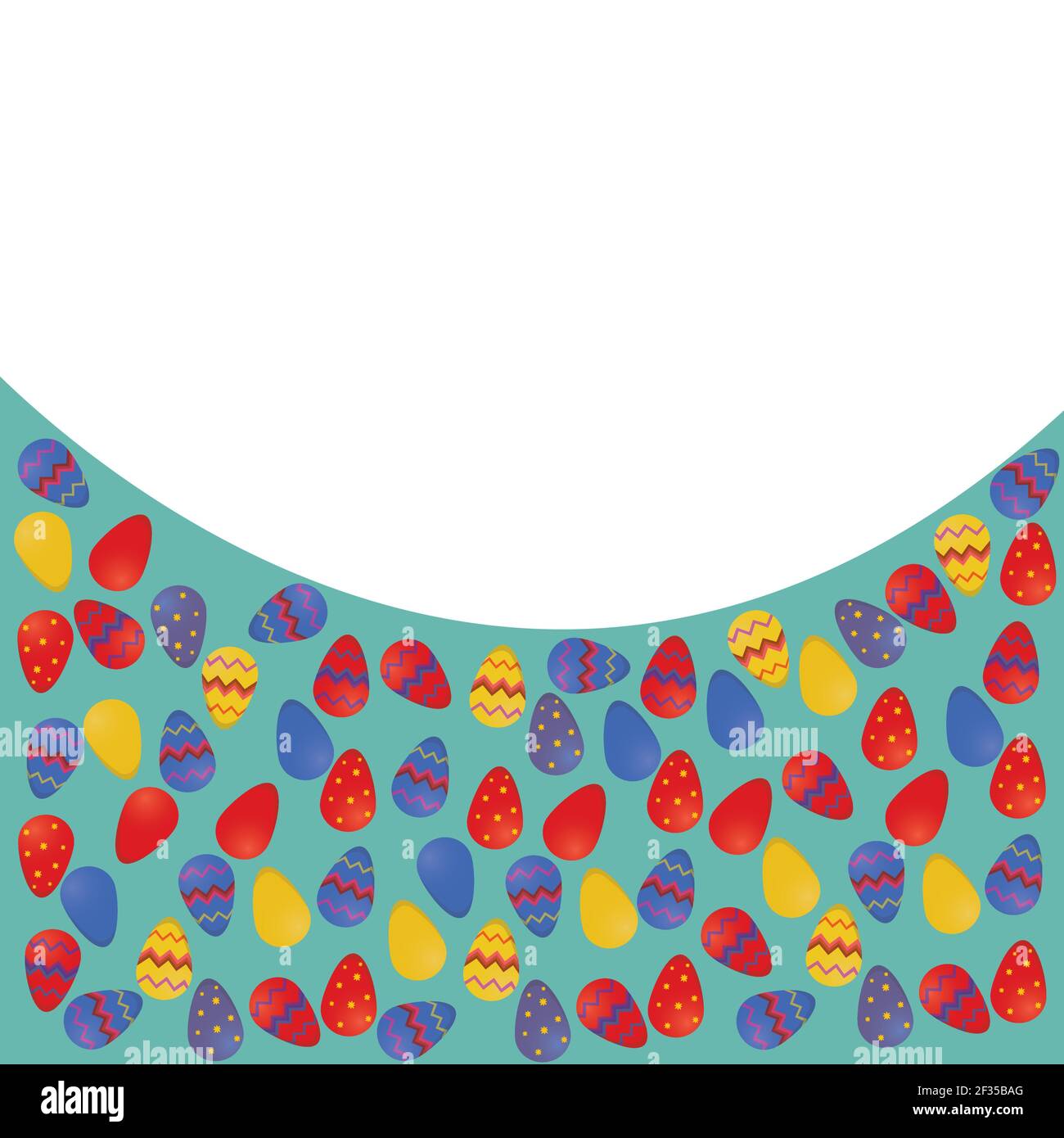 Easter colorful eggs design illustration for covers, add text, scalable vector Stock Vector