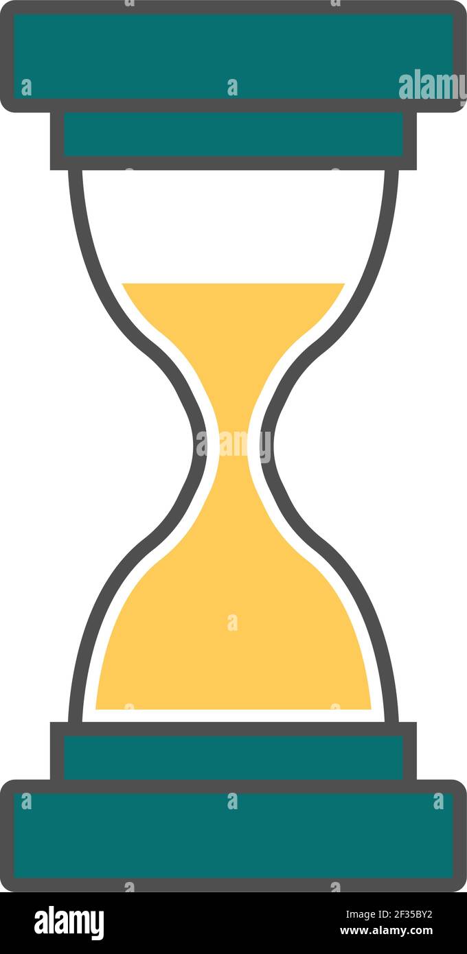 Hourglass vector sand clock time icon isolated on white Stock Vector ...