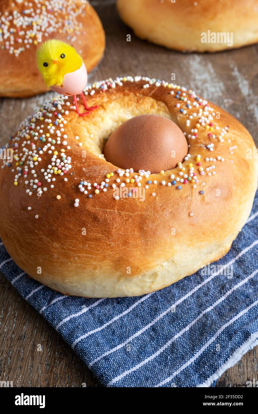 Homemade easter bread traditional spanish recipe Stock Photo Alamy