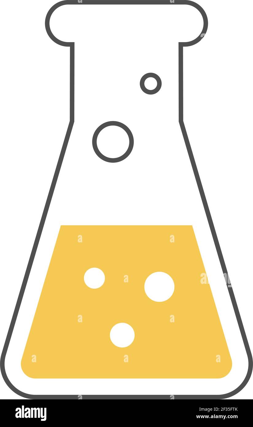 Lab flask vector chemistry science beaker illustration Stock Vector