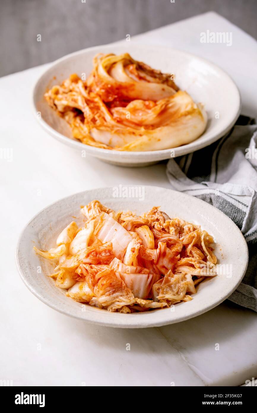 Korean fermented kimchi cabbage Stock Photo Alamy