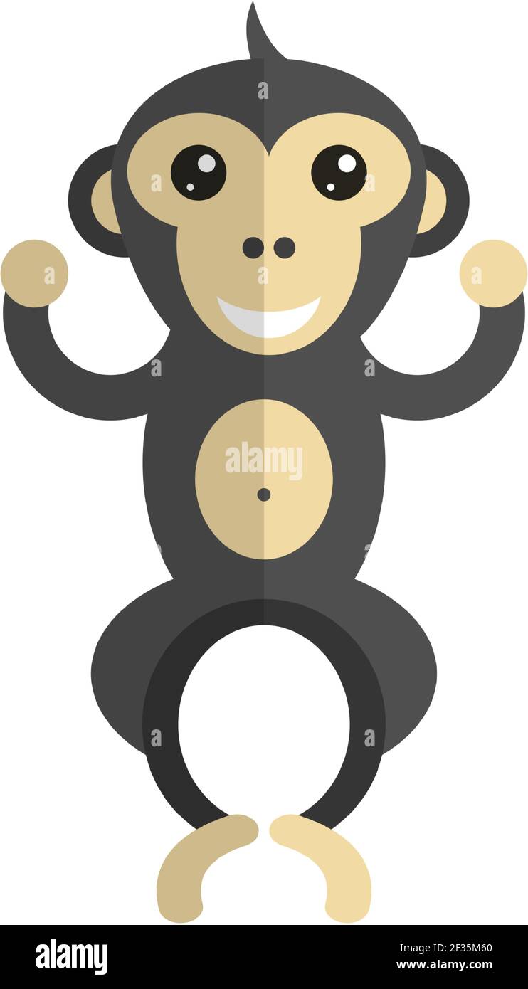 Monkey jumping isolated Stock Vector Images - Alamy