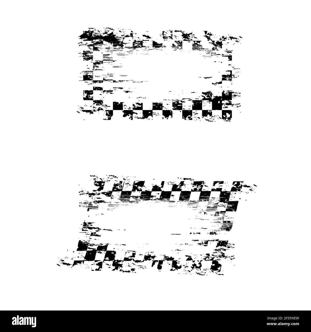 Sport flags grunge white brushes set Stock Vector